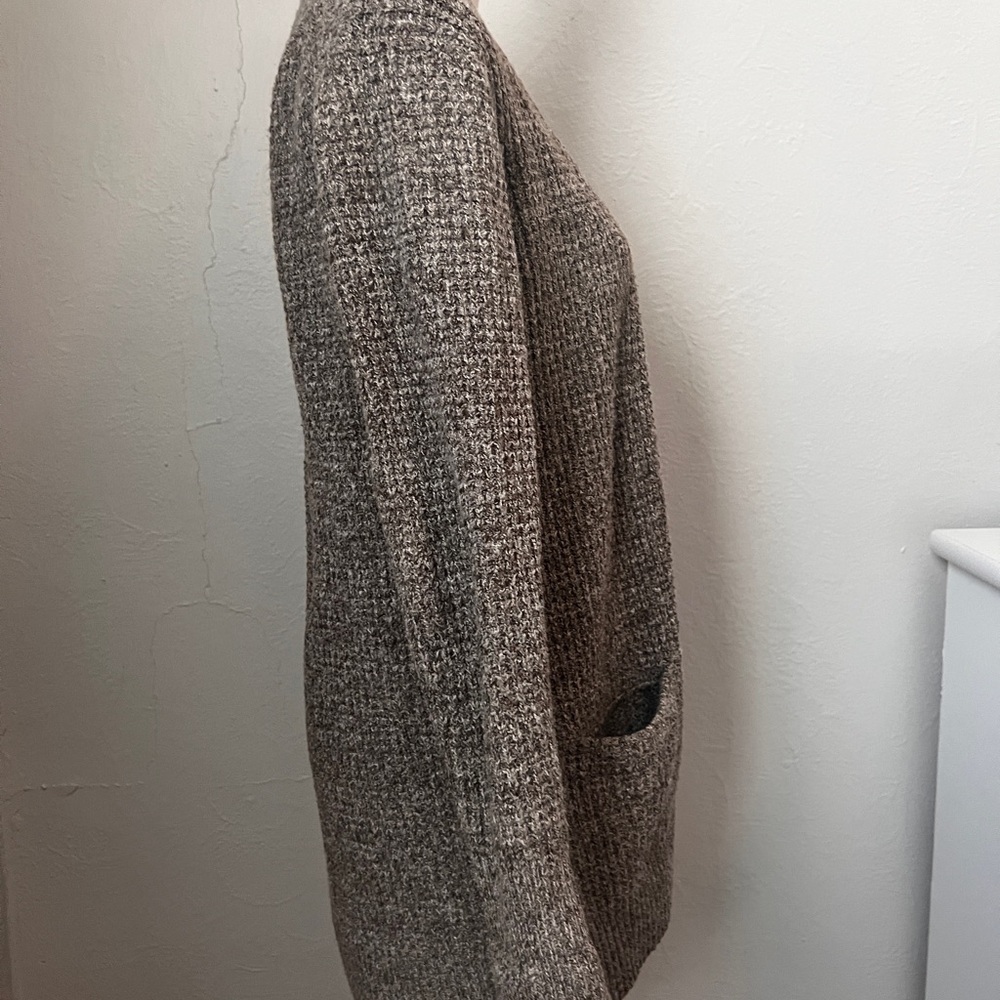 Caslon Brown Cardigan Sweater Open-Front Design Size Small - Picture 4 of 11